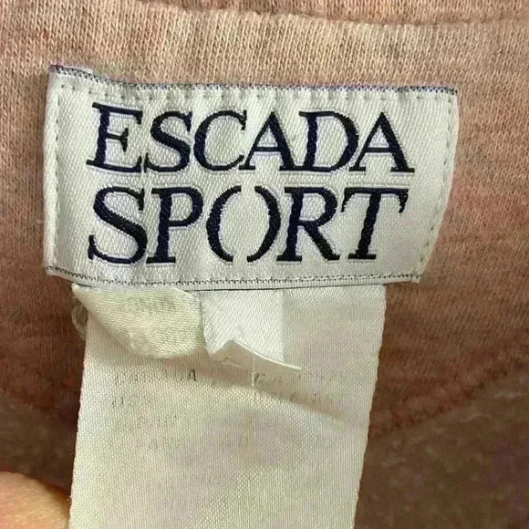 Escada‎ sport sweatshirt vintage heather pink 1/4 zip up pullover. Medium - Picture 6 of 7